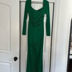 Michael Costello x REVOLVE Jane Jumpsuit Emerald Green